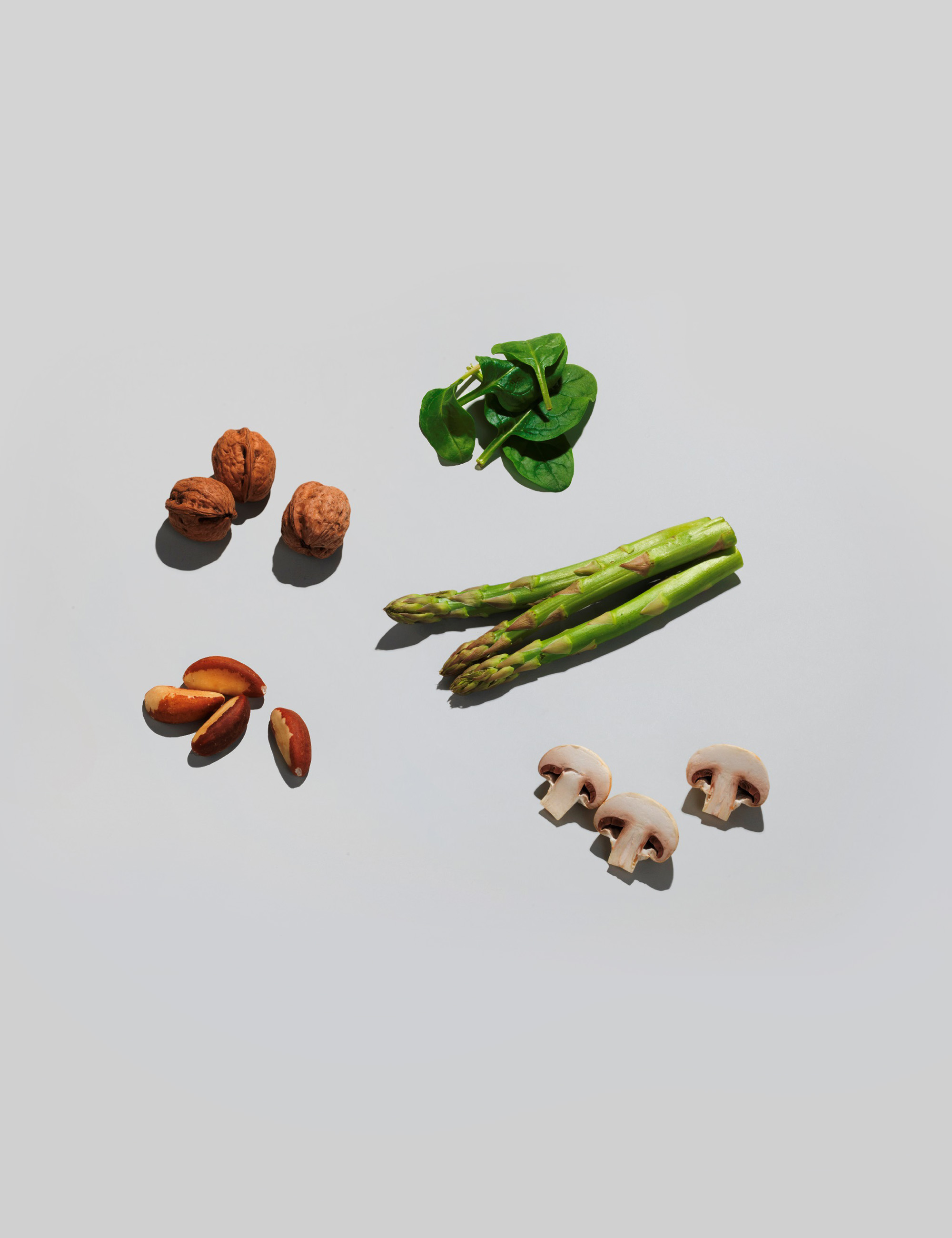 Vegetables and nuts containing Trace Mineral selenium