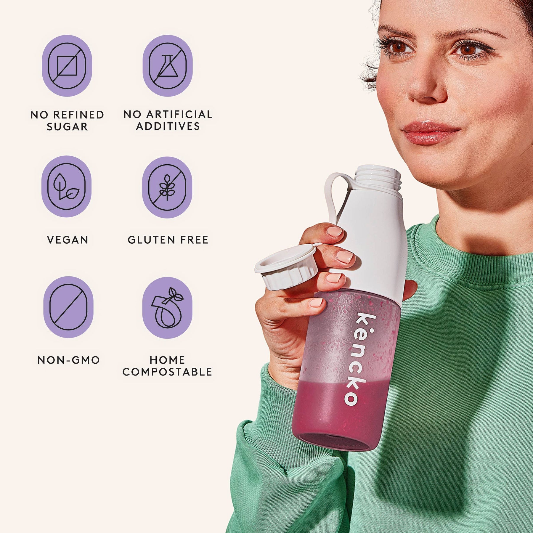 Kencko Purples Organic Instant Fruit & Veggie Smoothies 4pk